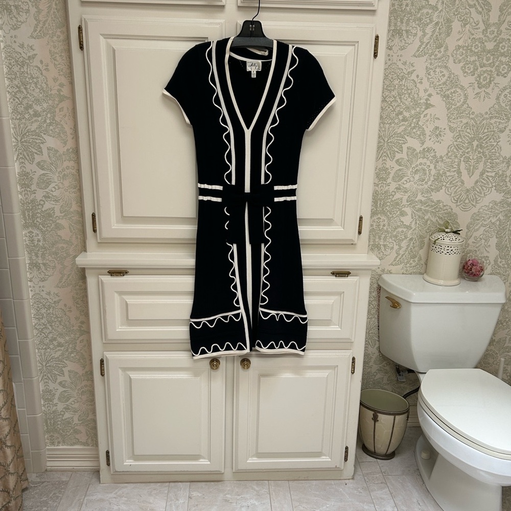 Milly Navy and White Mini Dress